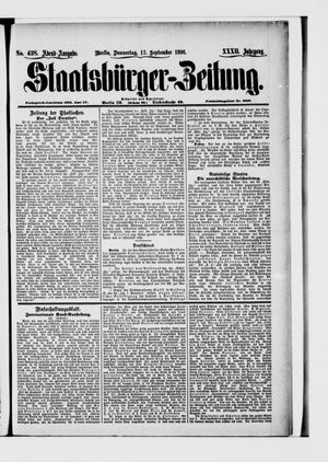 Staatsbürger-Zeitung on Sep 17, 1896