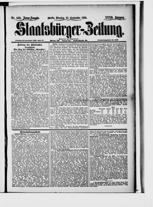 Staatsbürger-Zeitung vom 22.09.1896
