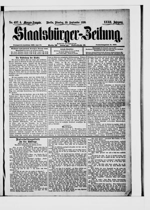 Staatsbürger-Zeitung on Sep 29, 1896