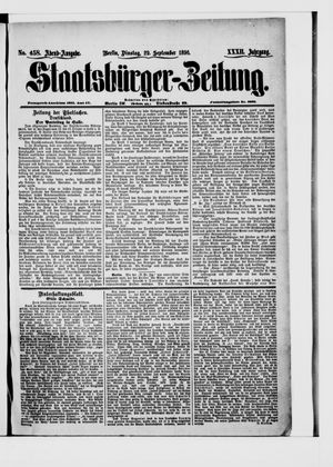 Staatsbürger-Zeitung on Sep 29, 1896