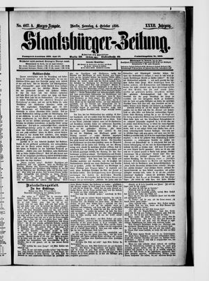 Staatsbürger-Zeitung on Oct 4, 1896