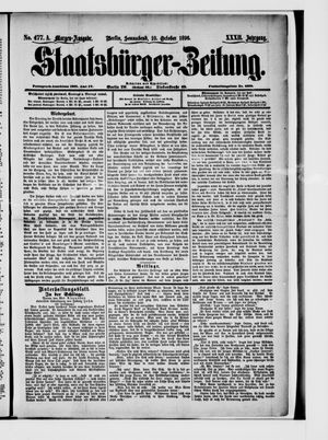 Staatsbürger-Zeitung vom 10.10.1896