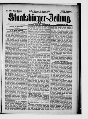 Staatsbürger-Zeitung vom 19.10.1896
