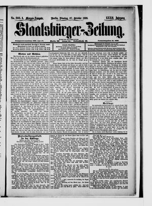 Staatsbürger-Zeitung on Oct 27, 1896