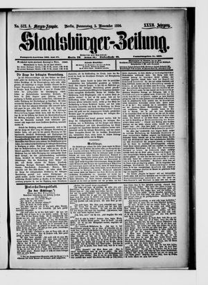Staatsbürger-Zeitung vom 05.11.1896