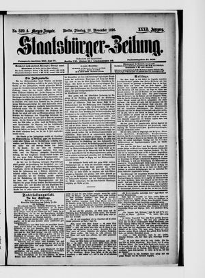 Staatsbürger-Zeitung vom 10.11.1896