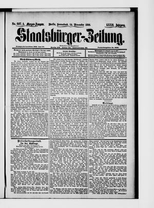 Staatsbürger-Zeitung vom 14.11.1896