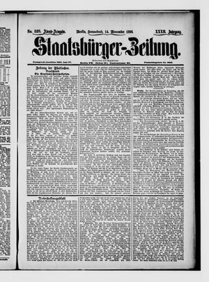 Staatsbürger-Zeitung vom 14.11.1896