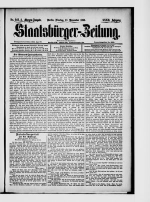 Staatsbürger-Zeitung vom 17.11.1896