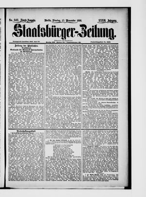 Staatsbürger-Zeitung vom 17.11.1896