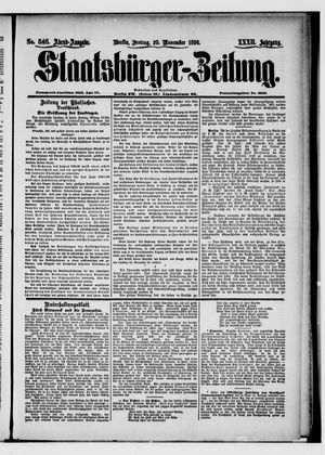 Staatsbürger-Zeitung vom 20.11.1896