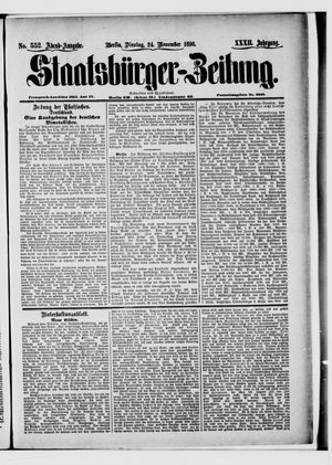 Staatsbürger-Zeitung vom 24.11.1896