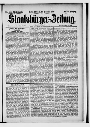 Staatsbürger-Zeitung vom 25.11.1896