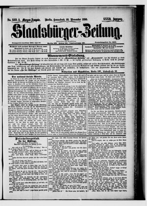 Staatsbürger-Zeitung vom 28.11.1896