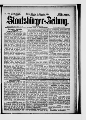 Staatsbürger-Zeitung vom 30.11.1896