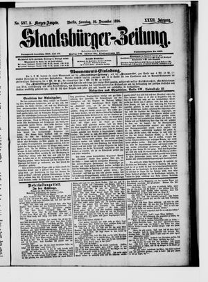 Staatsbürger-Zeitung vom 20.12.1896