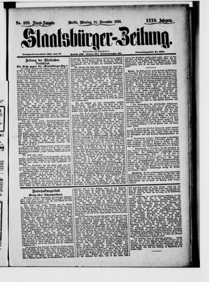 Staatsbürger-Zeitung vom 21.12.1896