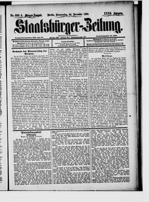 Staatsbürger-Zeitung on Dec 24, 1896