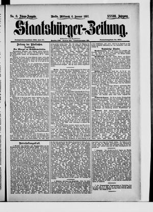 Staatsbürger-Zeitung on Jan 6, 1897