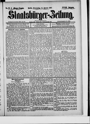Staatsbürger-Zeitung on Jan 14, 1897