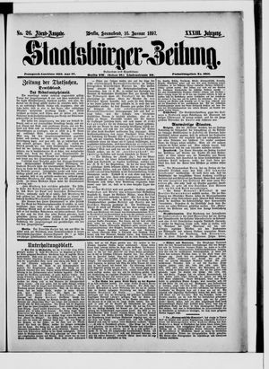 Staatsbürger-Zeitung vom 16.01.1897