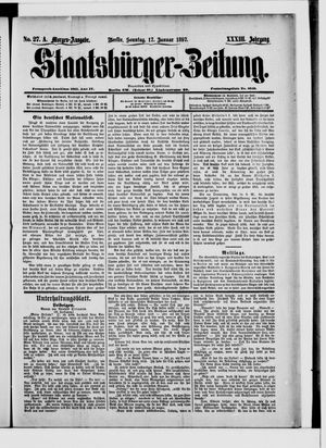 Staatsbürger-Zeitung on Jan 17, 1897