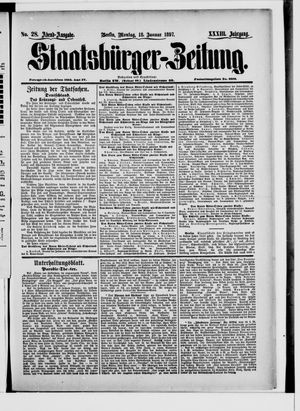 Staatsbürger-Zeitung vom 18.01.1897