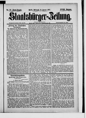 Staatsbürger-Zeitung vom 20.01.1897