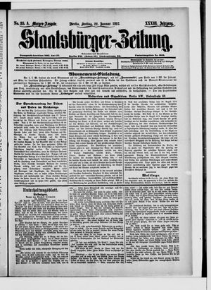 Staatsbürger-Zeitung on Jan 22, 1897