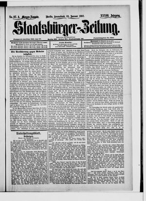 Staatsbürger-Zeitung on Jan 23, 1897