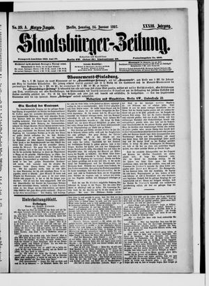 Staatsbürger-Zeitung vom 24.01.1897