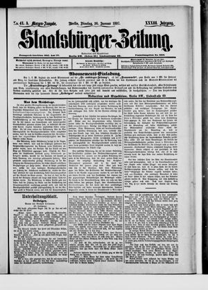 Staatsbürger-Zeitung vom 26.01.1897
