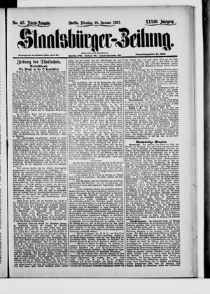 Staatsbürger-Zeitung vom 26.01.1897