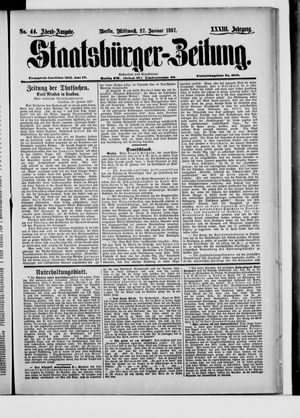 Staatsbürger-Zeitung vom 27.01.1897