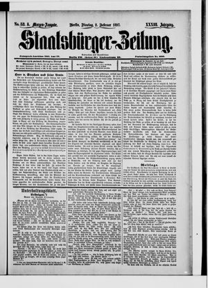 Staatsbürger-Zeitung on Feb 2, 1897