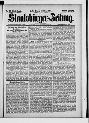 Staatsbürger-Zeitung on Feb 2, 1897
