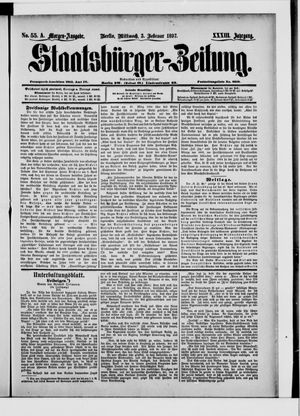 Staatsbürger-Zeitung on Feb 3, 1897
