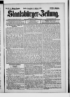 Staatsbürger-Zeitung vom 06.02.1897