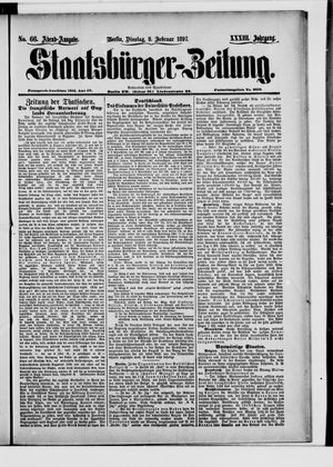 Staatsbürger-Zeitung on Feb 9, 1897