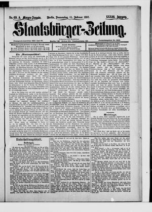 Staatsbürger-Zeitung vom 11.02.1897