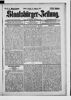 Staatsbürger-Zeitung on Feb 12, 1897