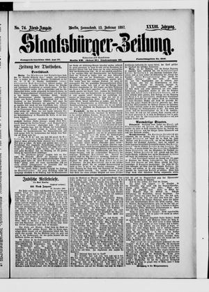 Staatsbürger-Zeitung on Feb 13, 1897