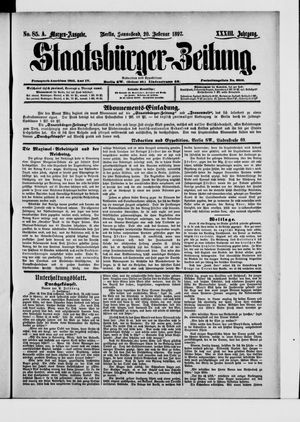 Staatsbürger-Zeitung on Feb 20, 1897