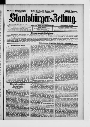Staatsbürger-Zeitung on Feb 21, 1897