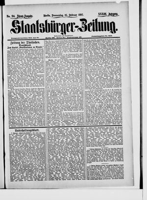 Staatsbürger-Zeitung on Feb 25, 1897