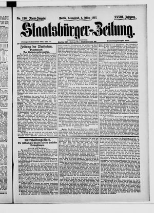 Staatsbürger-Zeitung on Mar 6, 1897