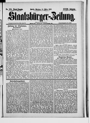 Staatsbürger-Zeitung vom 15.03.1897