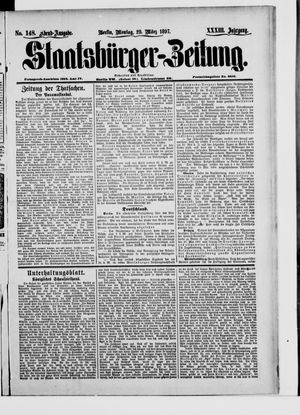 Staatsbürger-Zeitung on Mar 29, 1897