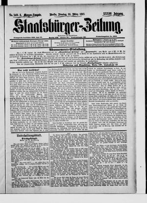 Staatsbürger-Zeitung on Mar 30, 1897