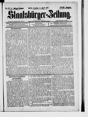 Staatsbürger-Zeitung on Apr 11, 1897